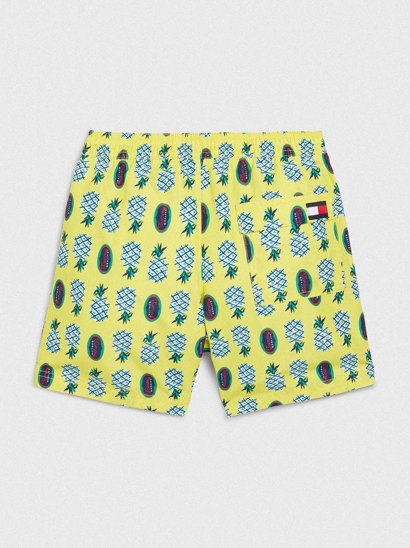 Fiú Tommy Hilfiger Pineapple Trunk Úszóruhák Sárga | HU 2235PJJ